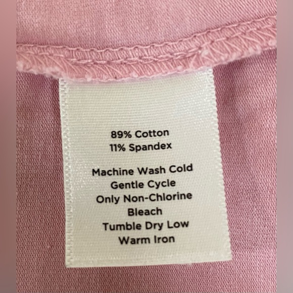 Talbots Petite Med Pink Cotton Stretch Scoopneck Tank Top Tee - Picture 3 of 7